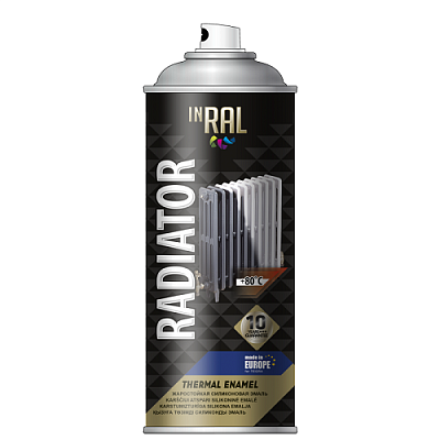  Vopsea spray pentru radiatoare InRAL Radiator Thermal Enamel (alb), 400 ml online magazin Super Ștefan