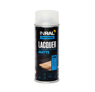  INRAL LACQUER, Lac transparent, mat, acrilic (400ml) online magazin Super Ștefan