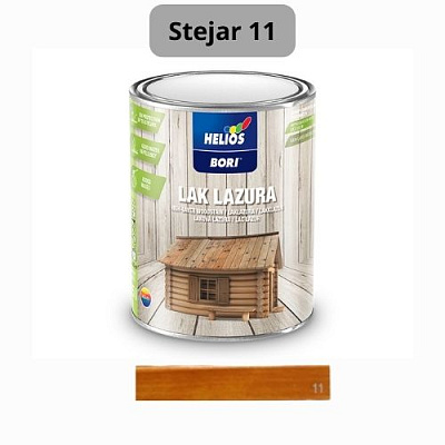  Lac lazur cu ceara pentru lemn HELIOS BORI (stejar 11) 0,75L online magazin Super Ștefan